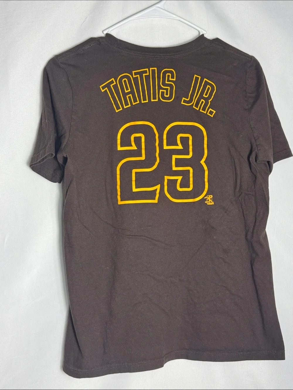 Nike Kids San Diego Padres Short Sleeve Tee in Brown and Gold Tatis Jr. #23